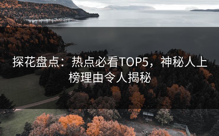 探花盘点：热点必看TOP5，神秘人上榜理由令人揭秘